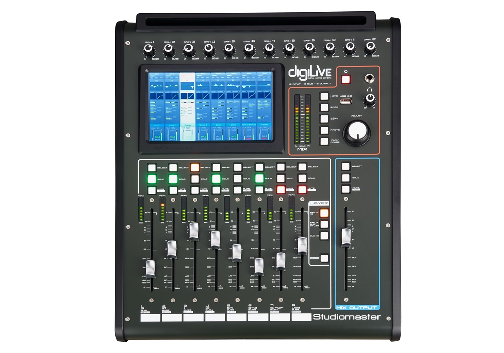 Studiomaster Digilive 16 console front view