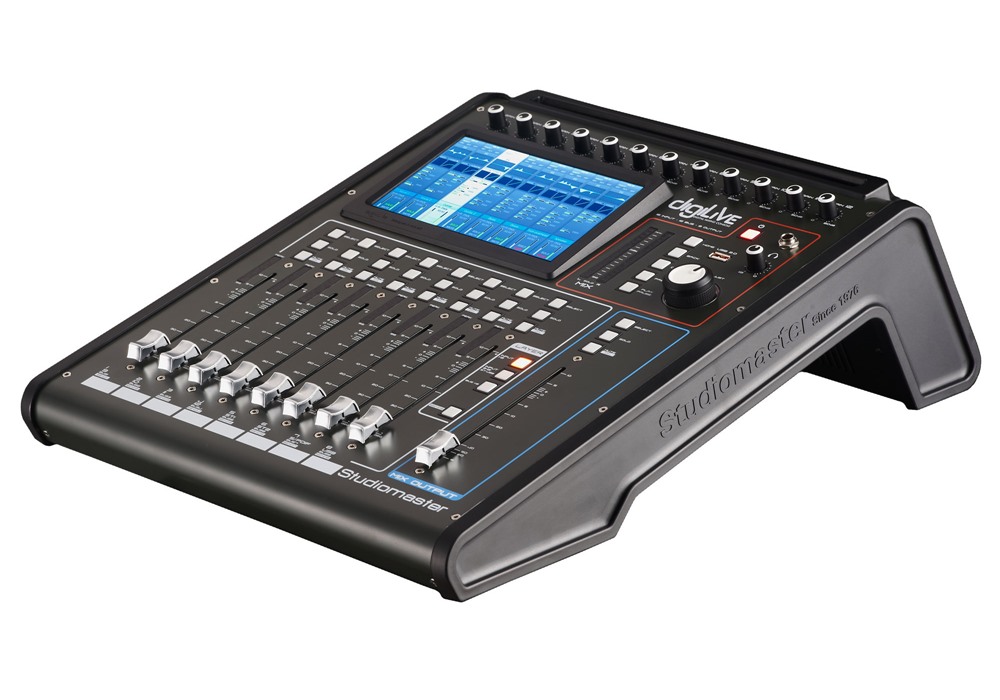 Studiomaster Digilive16 console sidel view