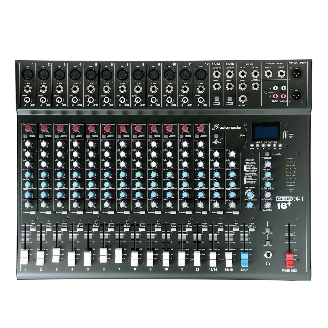 Studiomaster Club XS16+ mixer front